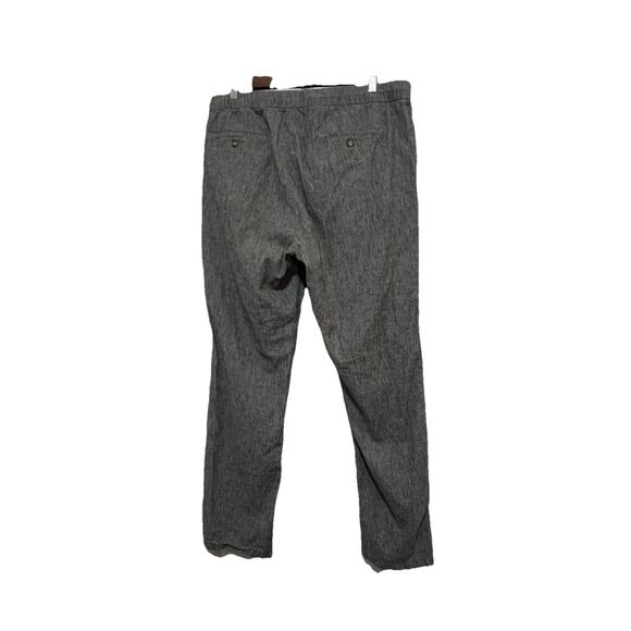 Old Navy Loose Taper Linen Blend Pants Gray Size L Lightweight Casual Comfort - Picture 2 of 8
